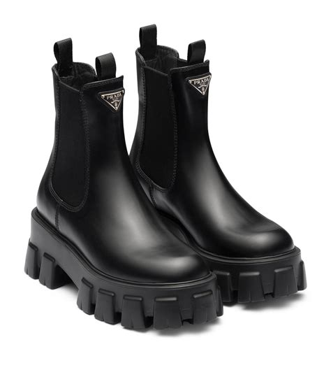 prada 55 leather ankle boots|Prada wingtip ankle boots.